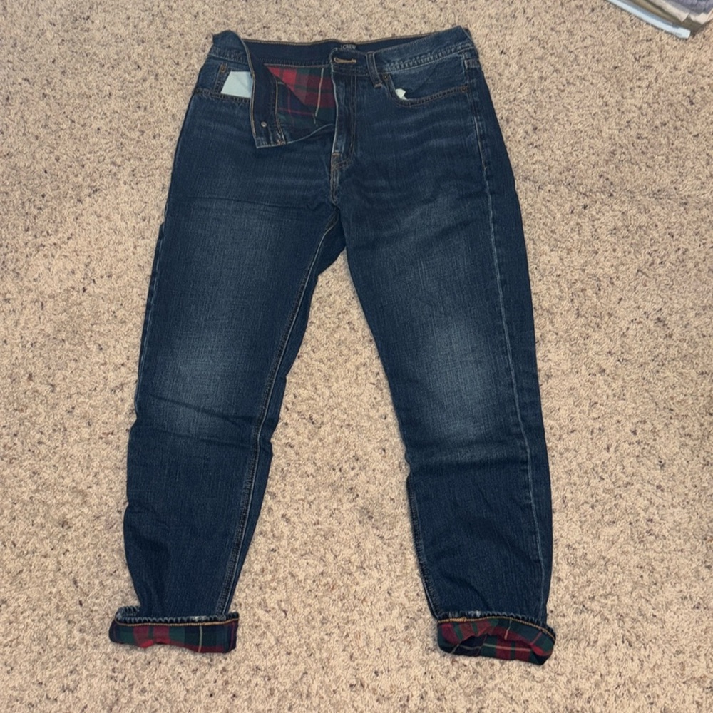 Jcrew men’s 32” insulated jeans